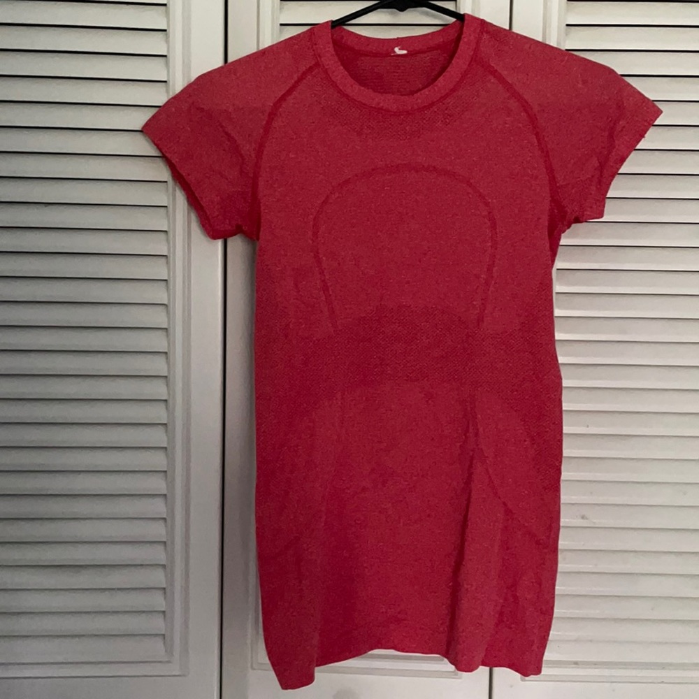 Coral Lululemon Workout Top